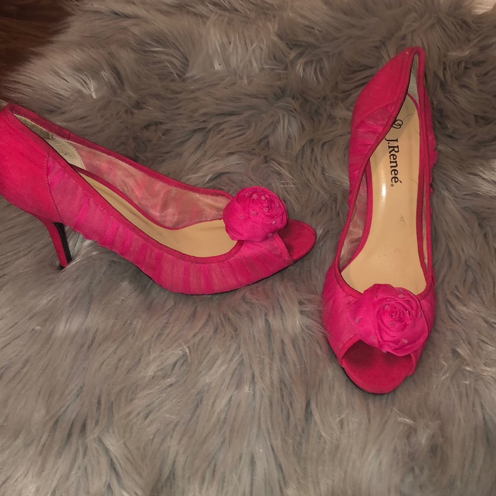 Hot pink Lacy heels